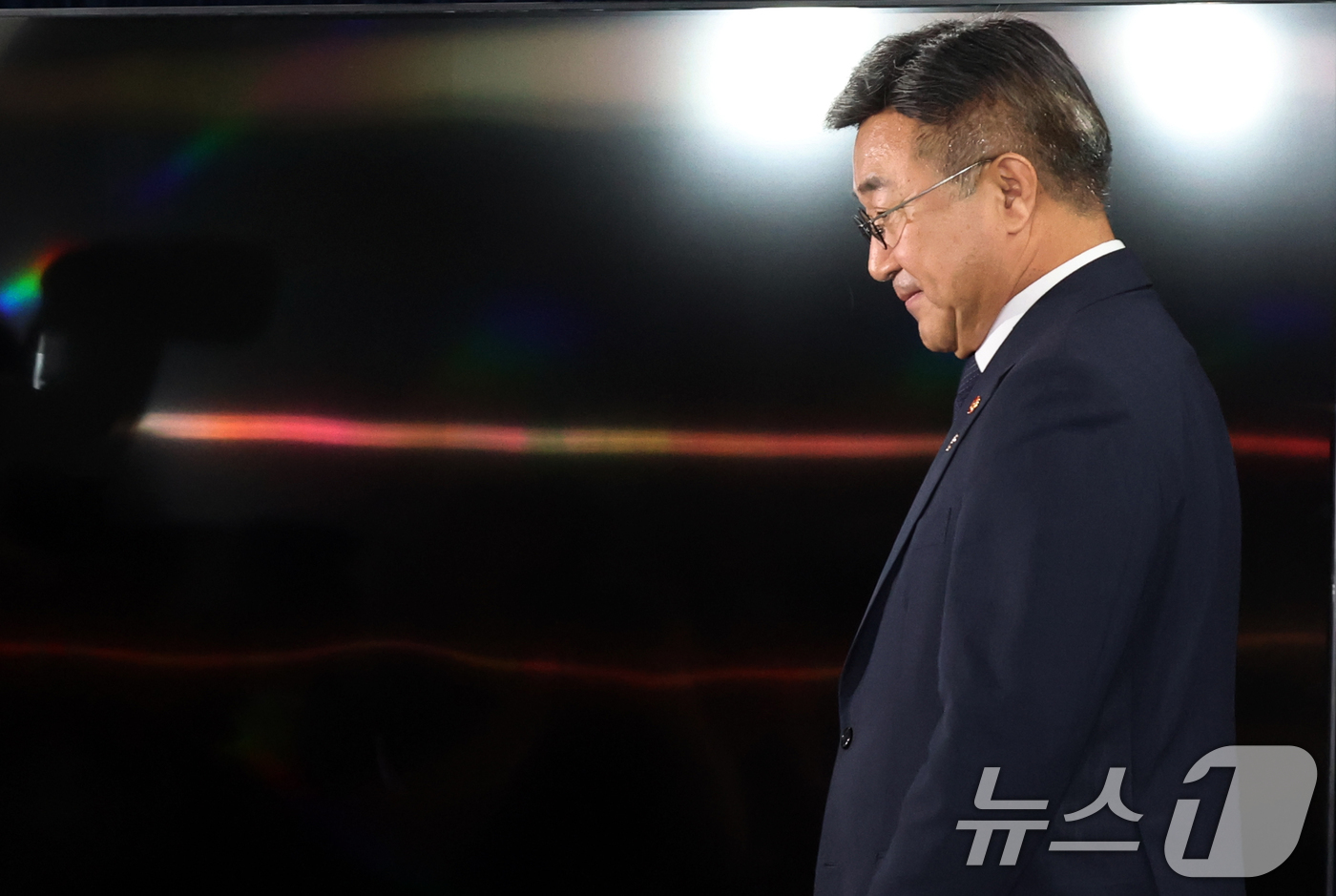 (서울=뉴스1) 김명섭 기자 = 윤호중 행정안전부 장관이 16일 오후 서울 종로구 세종대로 정부서울청사에서 국민참정권 침해와 서울 잠실 개표소 인근 집단시위 관련 대국민 담화문 발 …