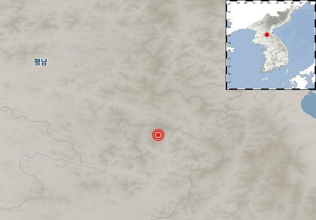 北 평안남도 양덕서 규모 2.4 지진…"자연지진"