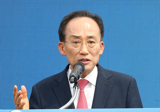 인사말하는 추경호 대구시장 당선인