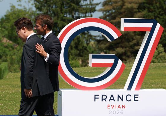 G7 초청국 환영행사 참석한 이재명 대통령