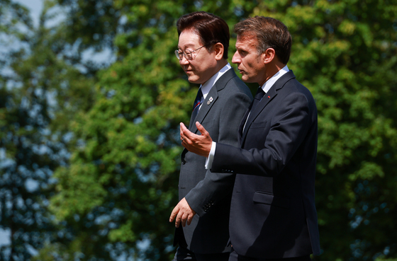 G7 초청국 환영행사 참석한 이재명 대통령