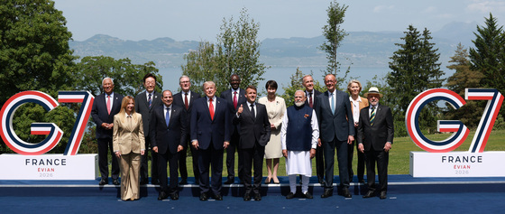 G7 정상회의 기념촬영