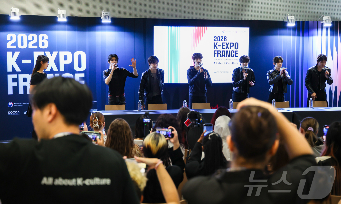 (파리=뉴스1) 이준성 특파원 = 2026 K-엑스포 프랑스(K-EXPO FRANCE) 개막일인 16일(현지시간) 프랑스 파리 팔레 데 콩그레(Palais des Congrès d …