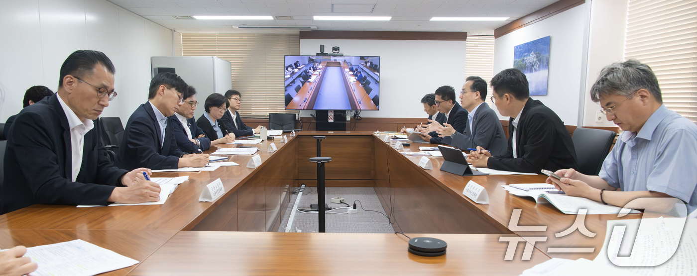 (서울=뉴스1) = 이형일 재정경제부 차관이 17일 서울 종로구 정부서울청사 에서 열린 제2차 일자리 전담반(TF) 회의를 주재하고 있다. (재정경제부 제공. 재판매 및 DB금지) …