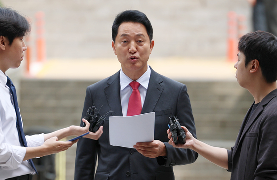 입장문 발표햐는 오세훈 서울시장