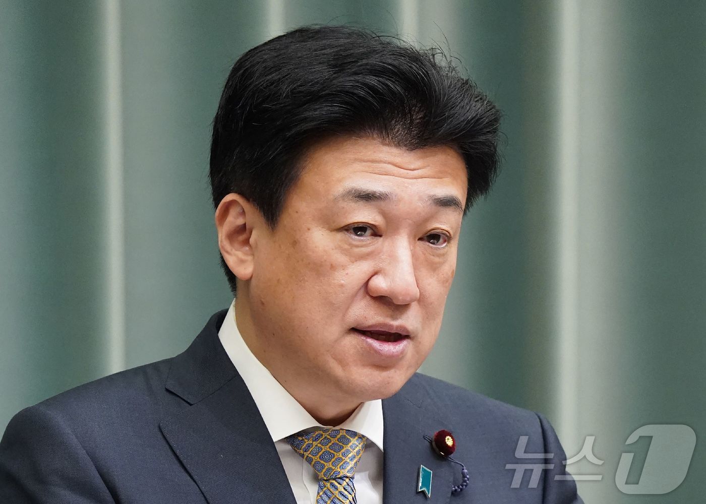 본문 이미지 - 기하라 미노루 일본 관방장관. 사진은 지지통신 제공. 2026.04.07 ⓒ AFP=뉴스1