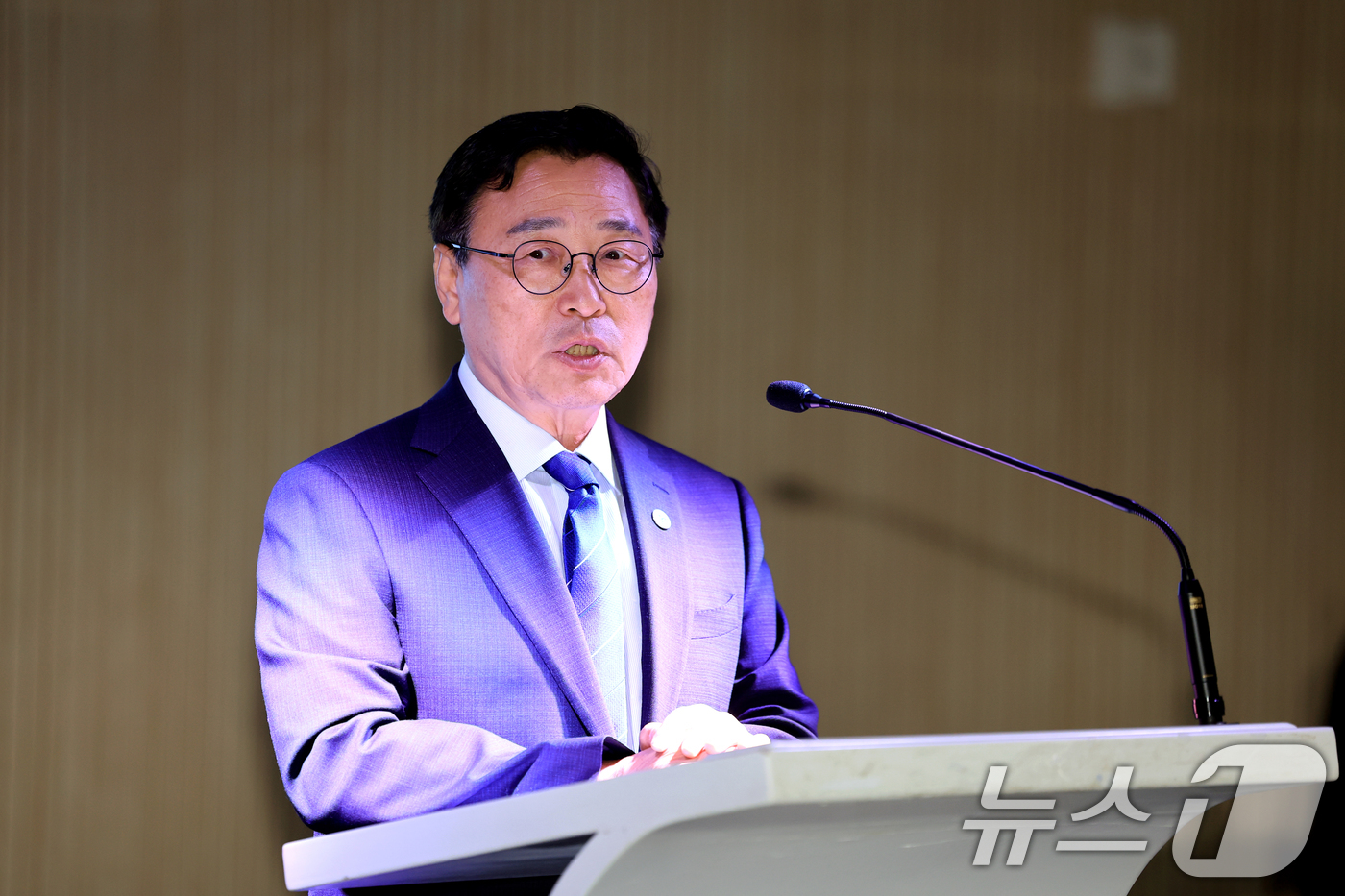 (서울=뉴스1) 이호윤 기자 = 정근식 서울시교육감이 17일 서울 용산구 서울시교육청에서 열린 제2기 공약추진위 발대식에서 인사말을 하고 있다. 2026.6.17/뉴스1