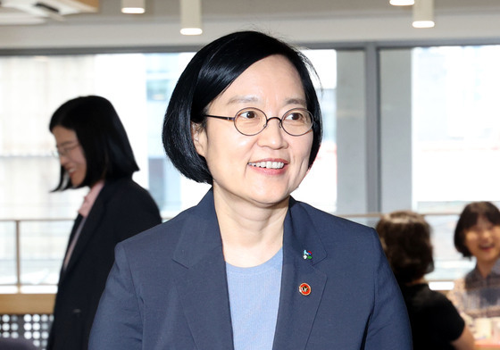 AI행정 위한 실무공직자 간담회 참석하는 한성숙 후보자