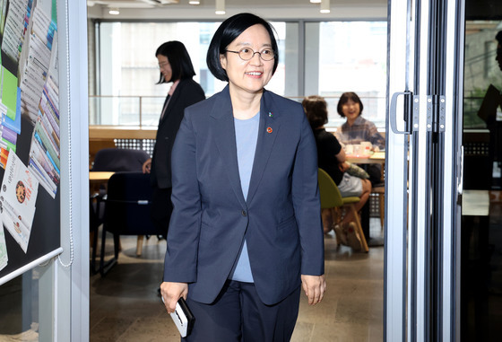 실무공직자 간담회 참석하는 한성숙 후보자