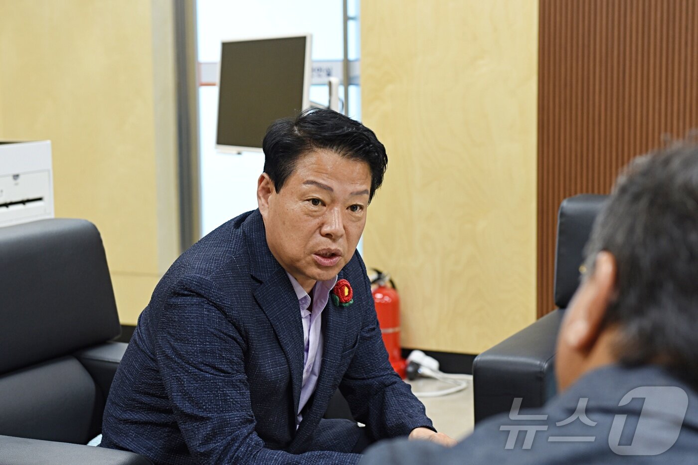 본문 이미지 - 박성현 광양시장 당선인이 17일 뉴스1과 인터뷰를 진행하고 있다. ⓒ 뉴스1 김성준 기자