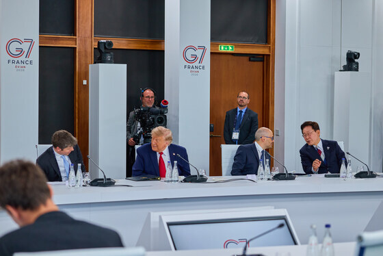G7 업무오찬 참석한 이재명 대통령