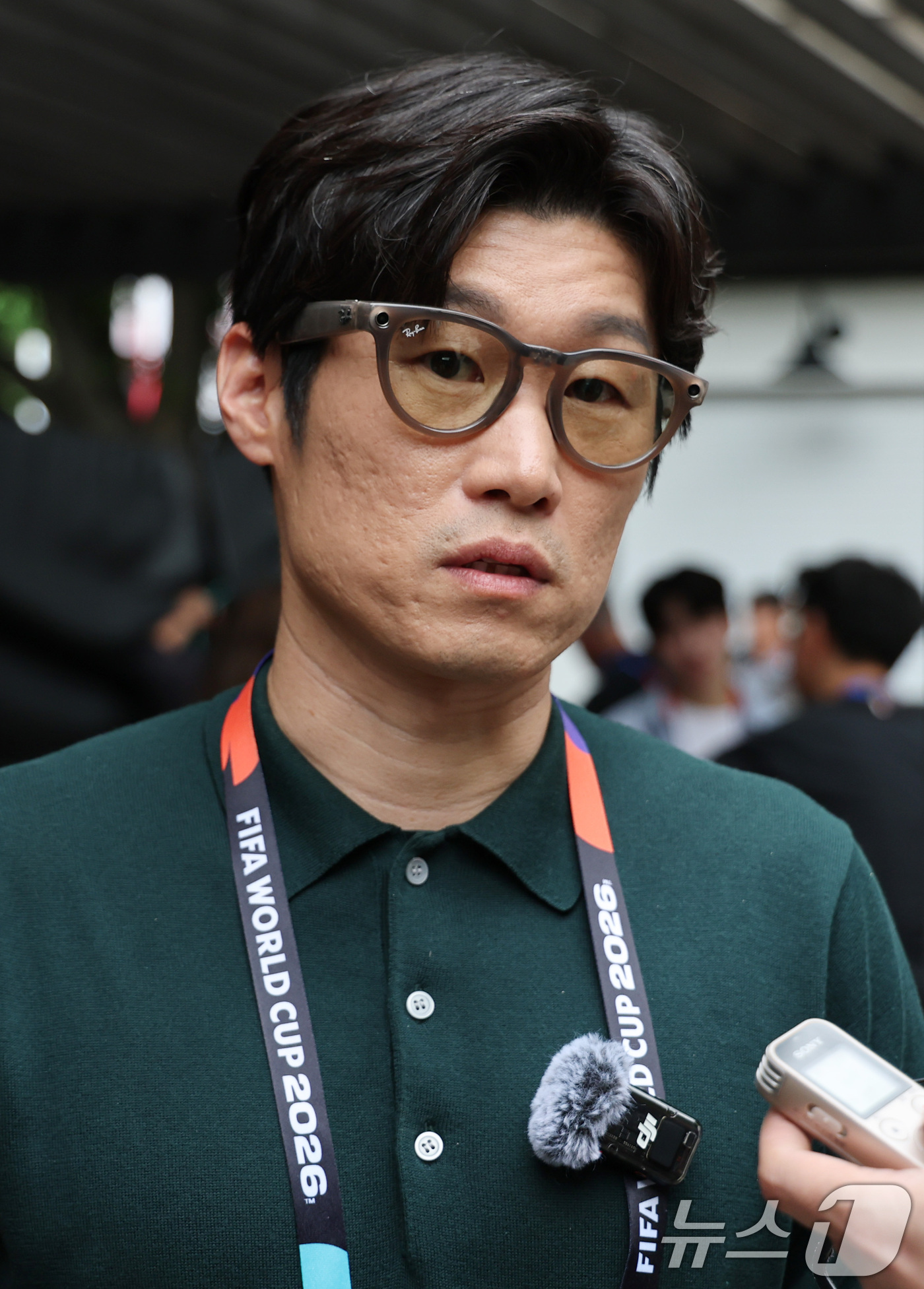 (과달라하라(멕시코)=뉴스1) 박지혜 기자 = 박지성 축구해설위원이 17일(현지시간) 멕시코 과달라하라 인근 대한민국 축구대표팀의 베이스캠프 훈련장인 사포판 치바스 바예 베르데에서 …