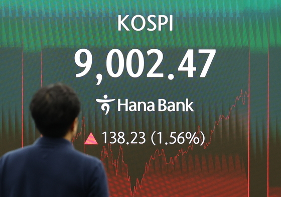 코스피, 장중 9000돌파