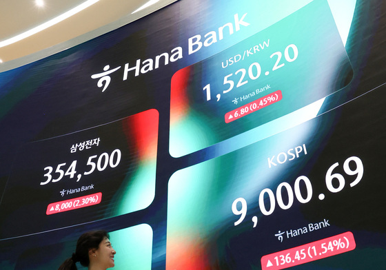 코스피 사상 첫 9천피 달성