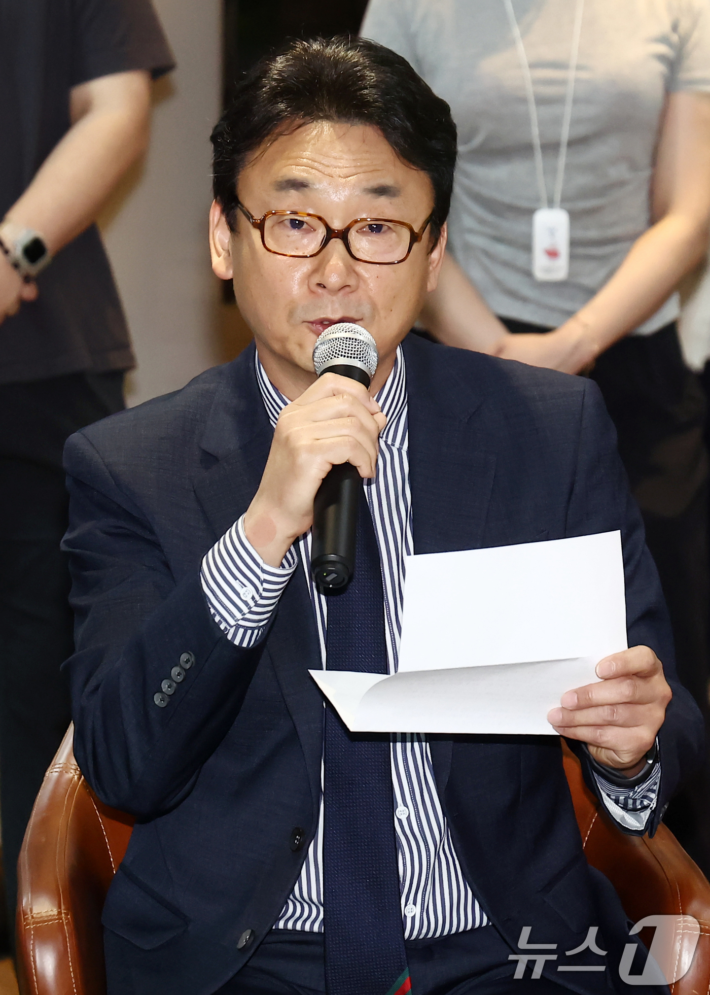 (서울=뉴스1) 김민지 기자 = 박대영 링키지랩 대표가 18일 오후 서울 성동구 링키지랩에서 열린 서울시장· 서울영커리언스 인턴십 현장소통 간담회에서 인사말을 하고 있다. 2026 …