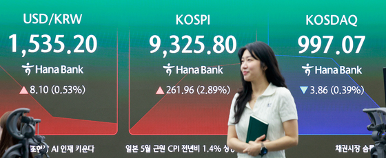 "오늘도 형만 올라" 코스닥 2% 약세…970선도 터치[장중시황]