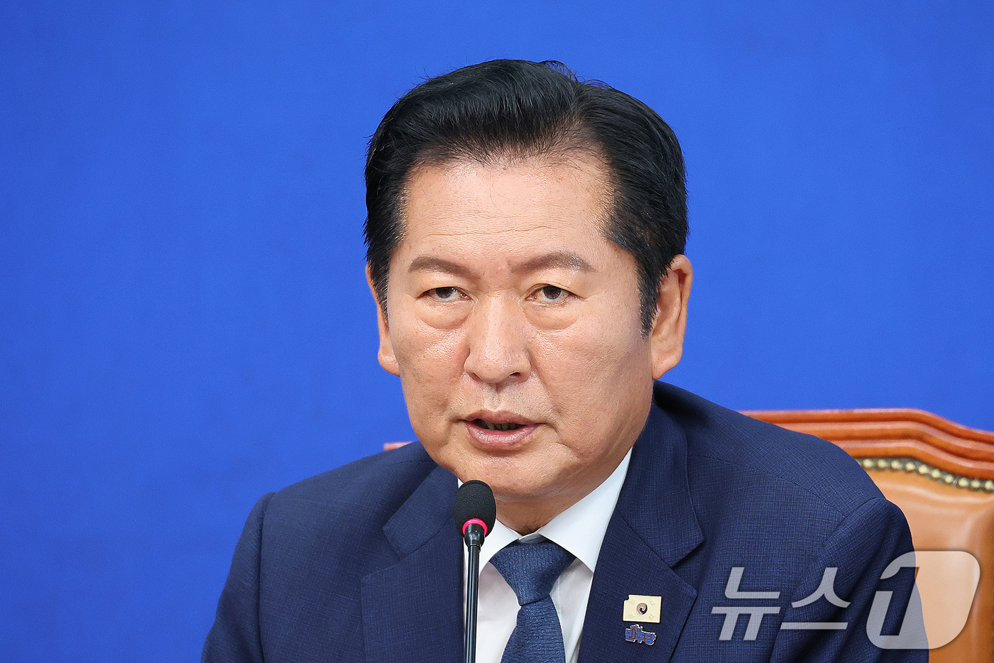 (서울=뉴스1) 신웅수 기자 = 정청래 더불어민주당 대표가 19일 서울 여의도 국회에서 열린 최고위원회의에서 발언하고 있다. 2026.6.19/뉴스1