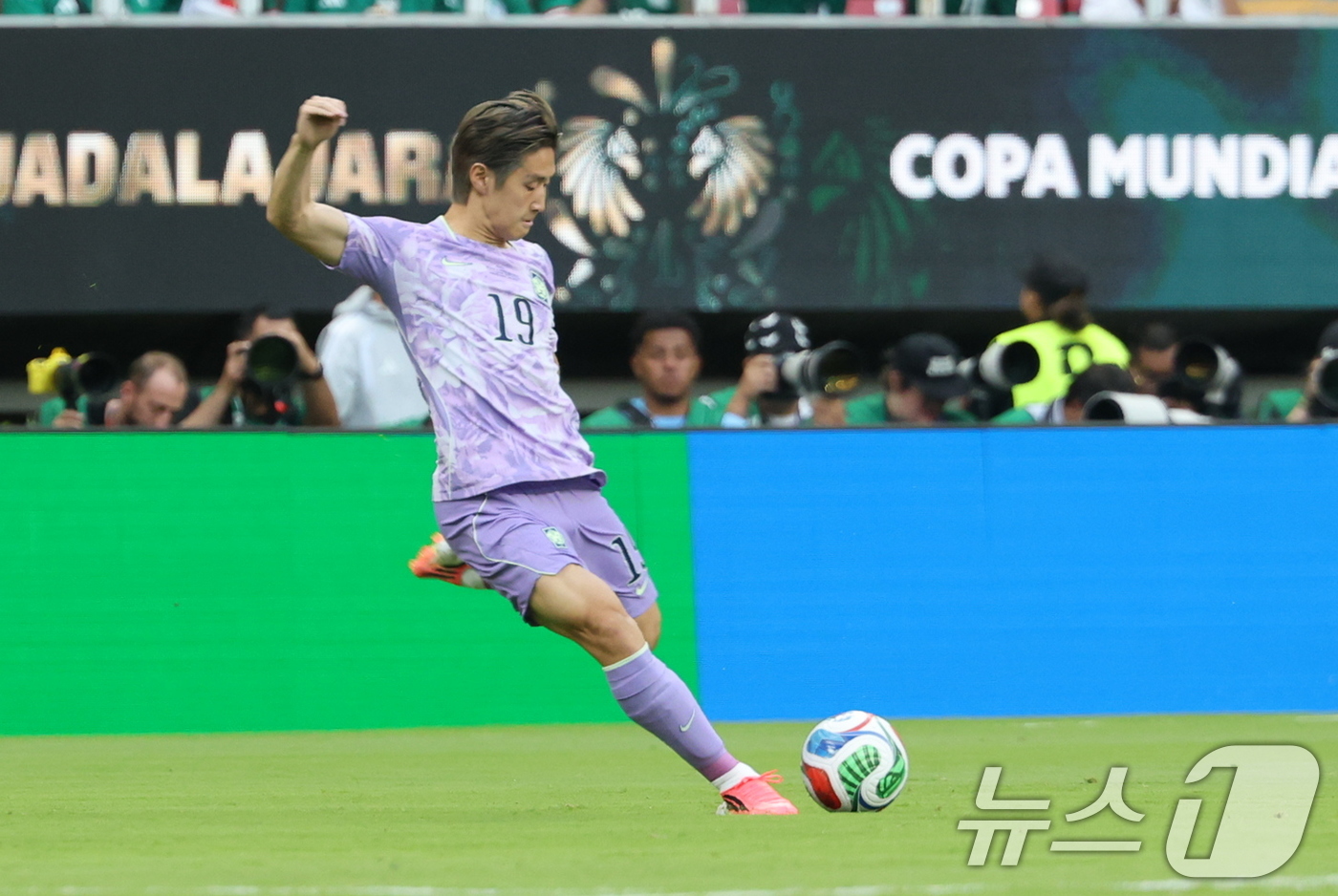 (과달라하라(멕시코)=뉴스1) 박지혜 기자 = 대한민국 축구대표팀 이강인이 18일(현지시간) 멕시코 과달라하라 스타디움에서 열린 2026 북중미 월드컵 A조 조별리그 2차전 대한민 …