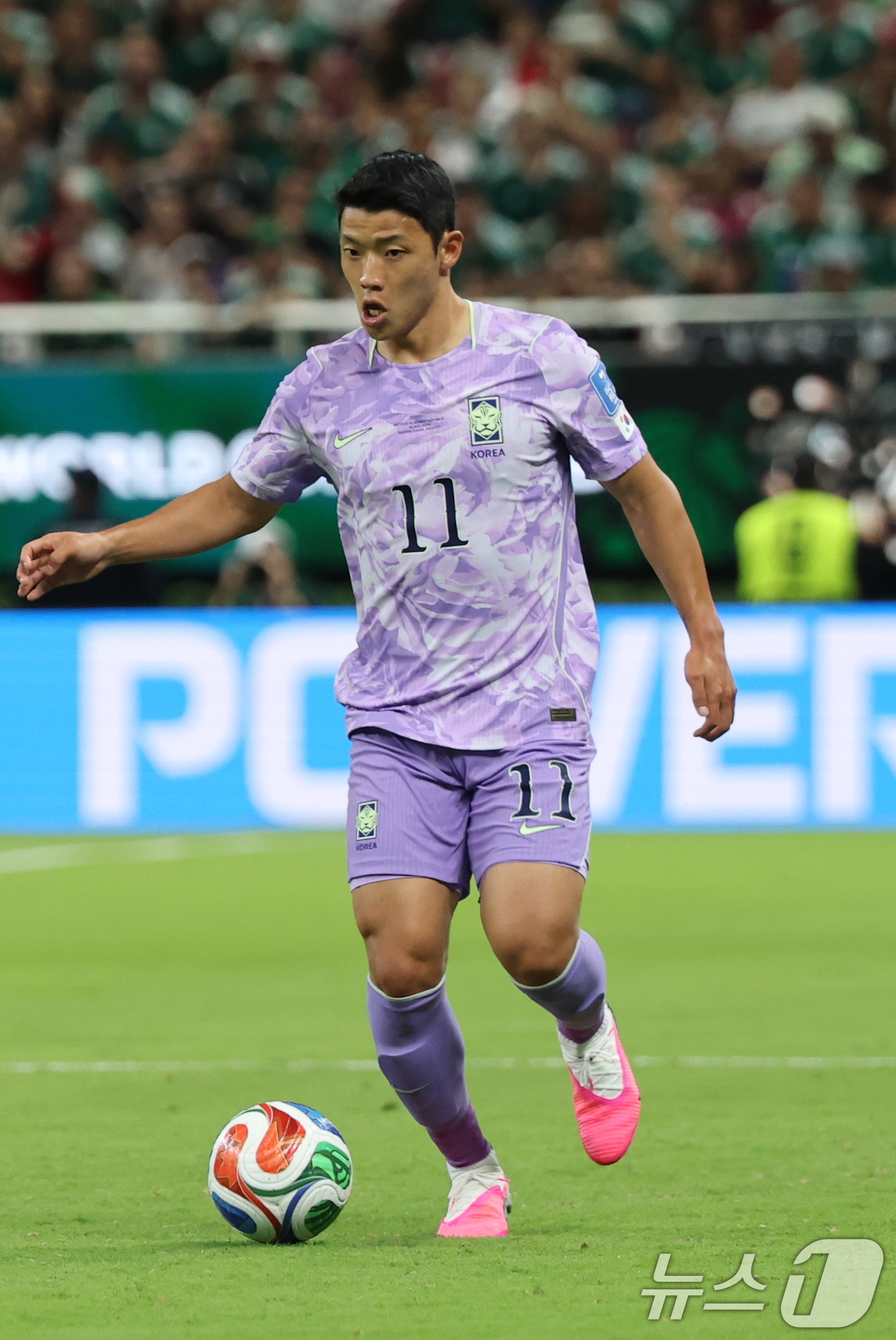 (과달라하라(멕시코)=뉴스1) 박지혜 기자 = 대한민국 축구국가대표팀 황희찬이 18일(현지시간) 멕시코 과달라하라 스타디움에서 열린 2026 북중미 월드컵 A조 조별리그 2차전 대 …