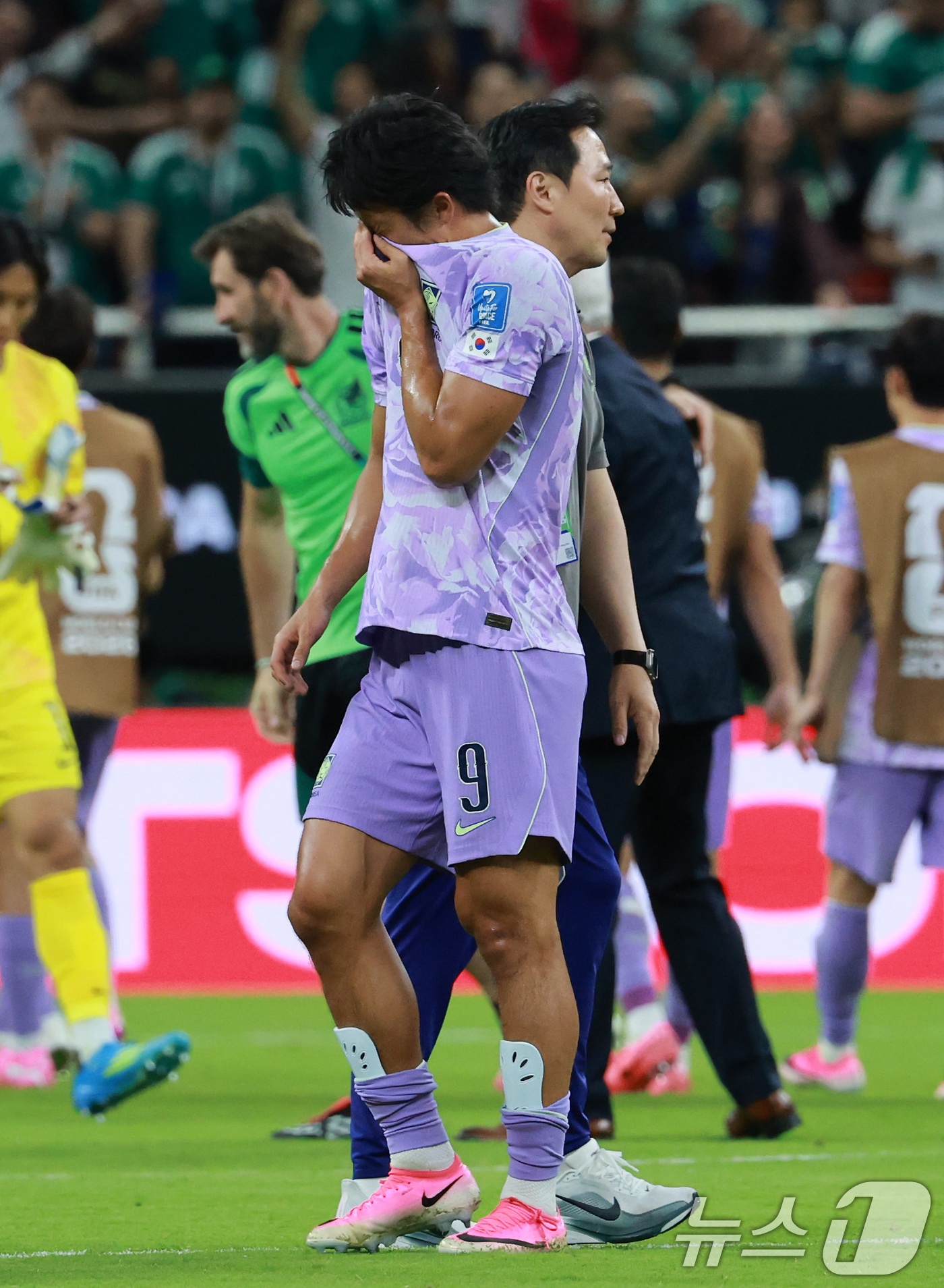 (과달라하라(멕시코)=뉴스1) 임세영 기자 = 대한민국 축구국가대표팀 조규성이 18일(현지시간) 멕시코 할리스코주 사포판 과달라하라 스타디움에서 열린 2026 북중미 월드컵 A조 …