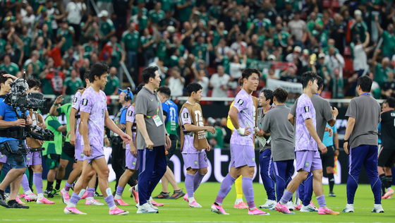 패배가 아쉬운 대한민국 축구대표팀