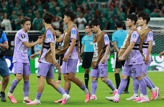 아쉽게 패배한 대한민국 축구대표팀