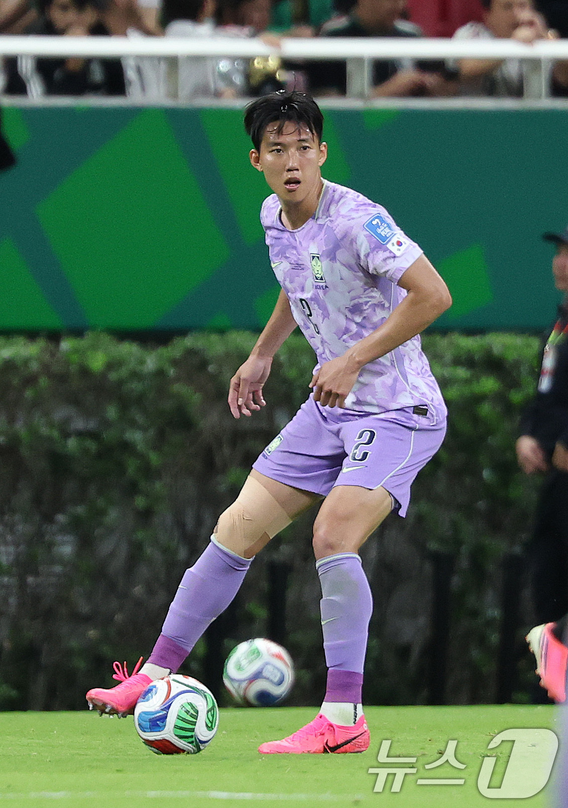 (과달라하라(멕시코)=뉴스1) 박지혜 기자 = 대한민국 축구국가대표팀 이한범이 18일(현지시간) 멕시코 과달라하라 스타디움에서 열린 2026 북중미 월드컵 A조 조별리그 2차전 대 …