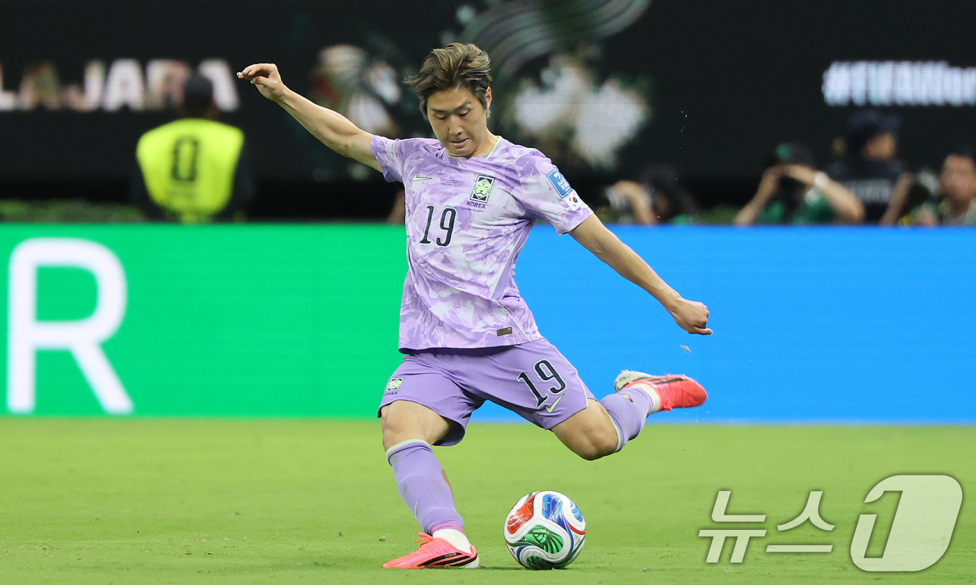 (과달라하라(멕시코)=뉴스1) 박지혜 기자 = 대한민국 축구국가대표팀 이강인이 18일(현지시간) 멕시코 과달라하라 스타디움에서 열린 2026 북중미 월드컵 A조 조별리그 2차전 대 …