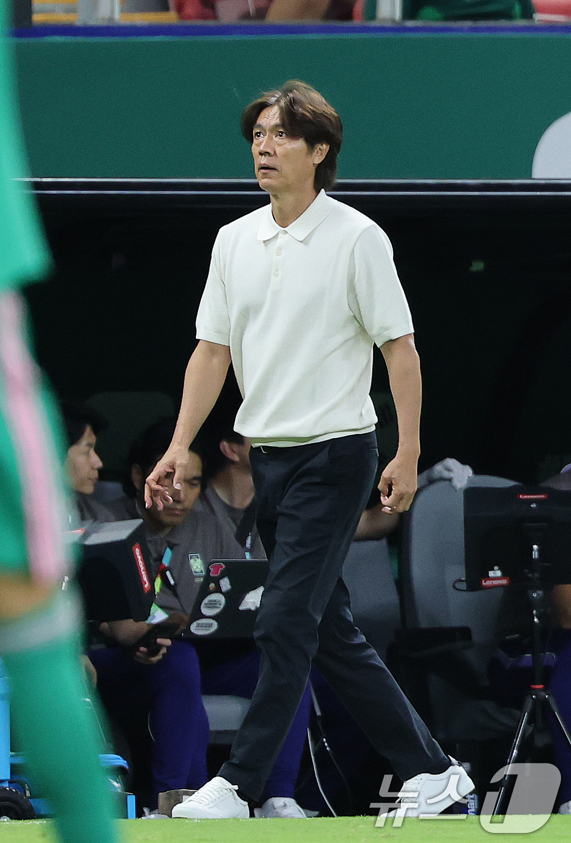 (과달라하라(멕시코)=뉴스1) 박지혜 기자 = 대한민국 축구국가대표팀 홍명보 감독이 18일(현지시간) 멕시코 과달라하라 스타디움에서 열린 2026 북중미 월드컵 A조 조별리그 2차 …