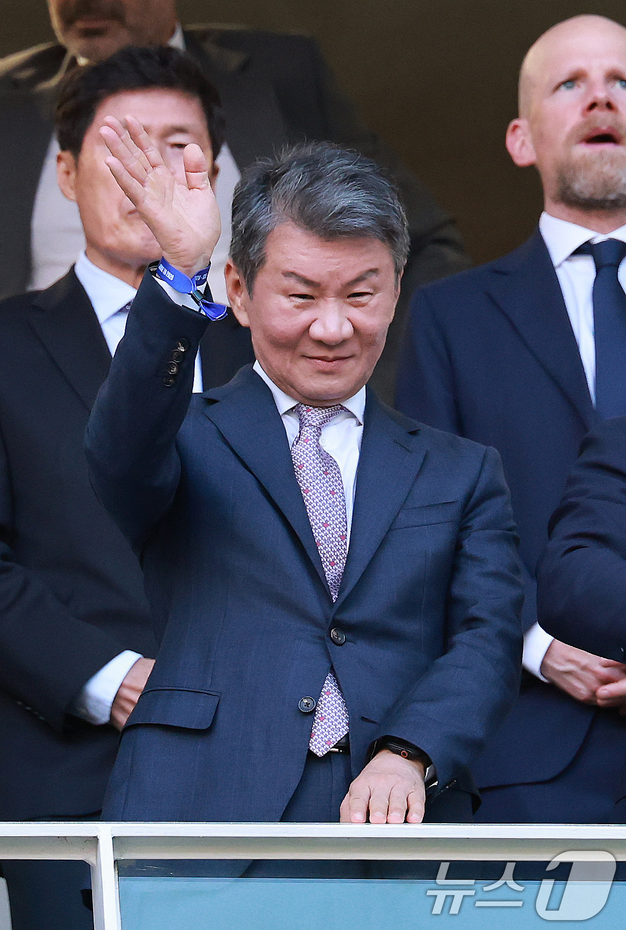 (과달라하라(멕시코)=뉴스1) 임세영 기자 = 정몽규 대한축구협회장이 18일(현지시간) 멕시코 과달라하라 스타디움에서 열린 2026 북중미 월드컵 A조 조별리그 2차전 대한민국과 …