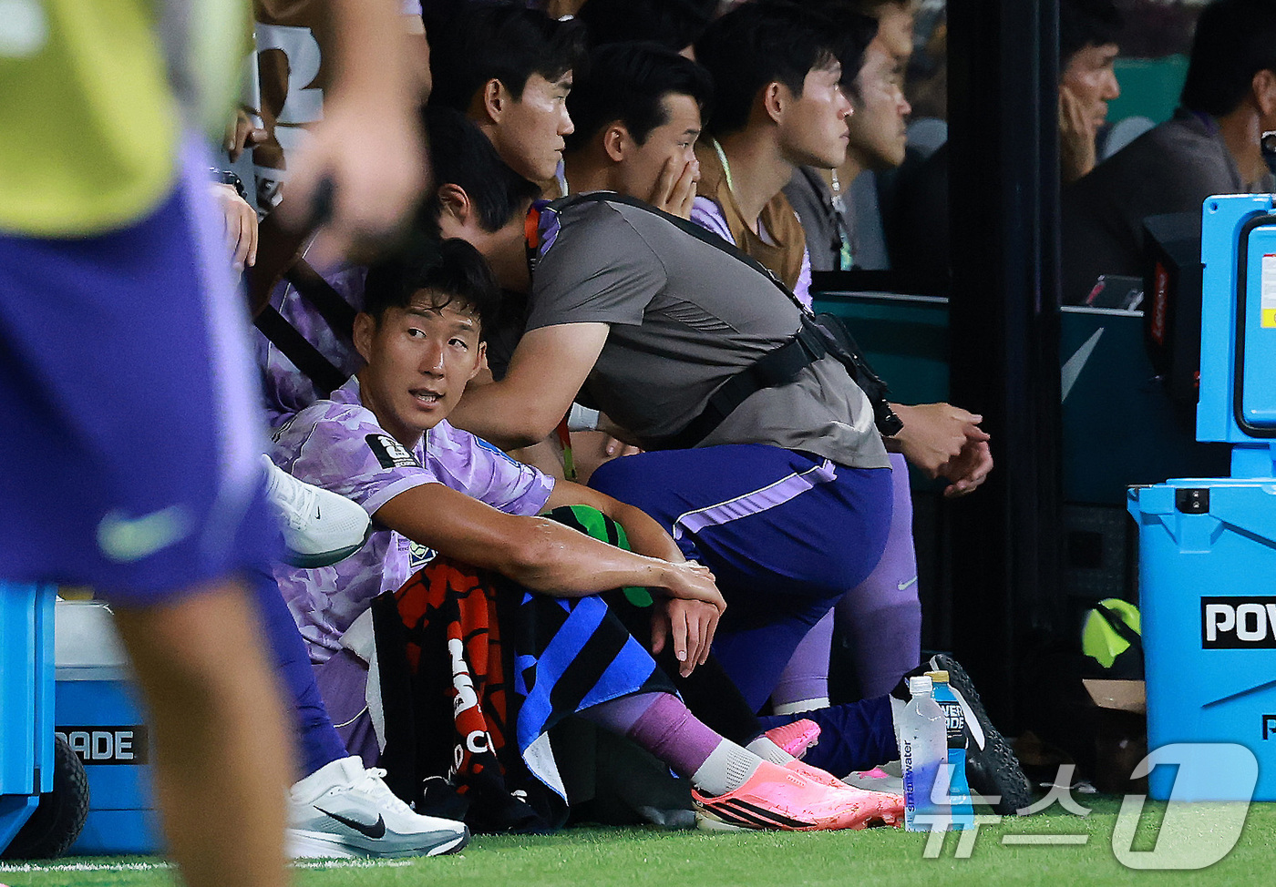 (과달라하라(멕시코)=뉴스1) 임세영 기자 = 대한민국 축구국가대표팀 손흥민이 18일(현지시간) 멕시코 할리스코주 사포판 과달라하라 스타디움에서 열린 2026 북중미 월드컵 A조 …