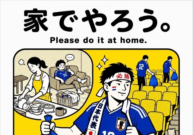 "경기장 말고 집부터 치워라"…日축구팬 청소 미담에 쓴소리