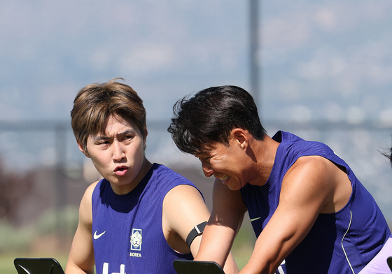 훈련하는 손흥민·이강인