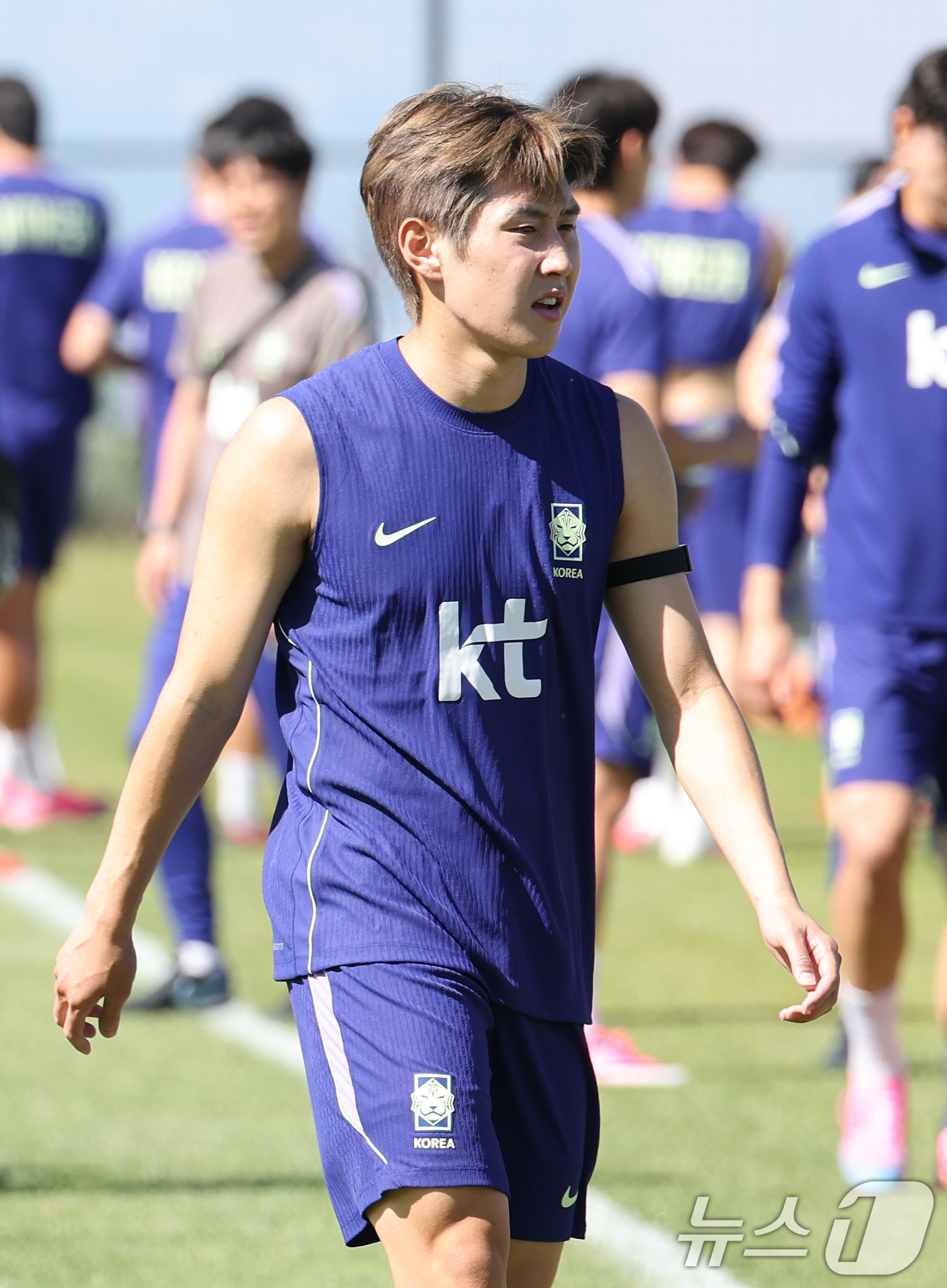 (헤리먼(유타주)=뉴스1) 임세영 기자 = 대한민국 축구대표팀 이강인이 1일(현지시간) 미국 유타주 헤리먼에 위치한 자이언스뱅크 트레이닝센터에서 훈련을 하고 있다. 2026.6.2 …