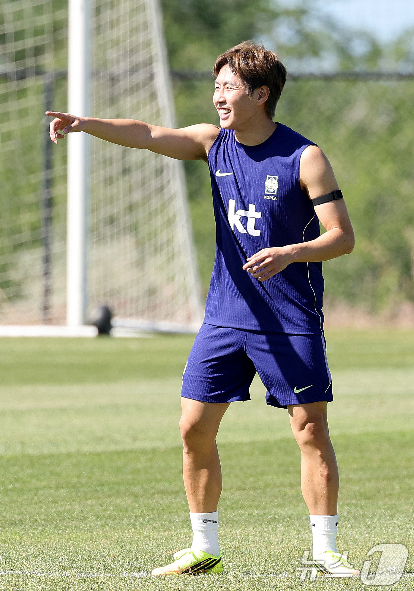 (헤리먼(유타주)=뉴스1) 임세영 기자 = 대한민국 축구대표팀 이강인이 1일(현지시간) 미국 유타주 헤리먼에 위치한 자이언스뱅크 트레이닝센터에서 훈련을 하고 있다. 2026.6.2 …