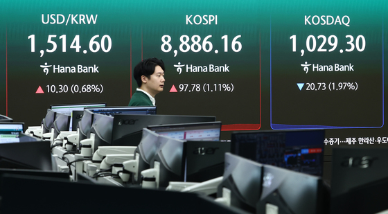 국제유가 급등에 달러·원 환율 다시 1510원대
