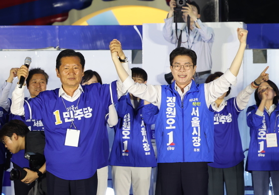민주당 '정원오 지원사격'