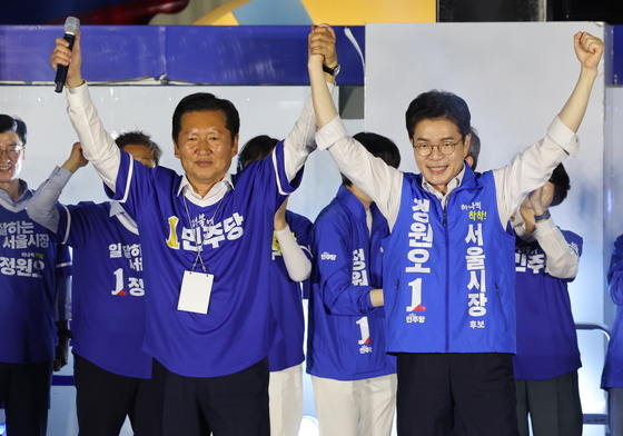 정청래 "정원오, 李 국무회의로"…정원오 "오세훈, 李에 배워라"