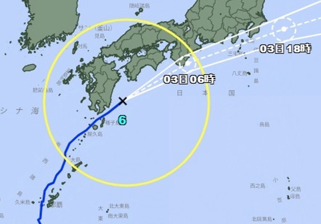 태풍 '장미' 日 규슈 남동쪽 해상 북동진…도요타 조업 중단(종합)