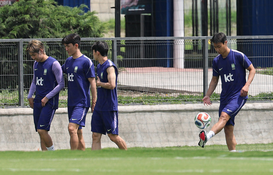 회복훈련 나서는 대한민국 축구대표팀