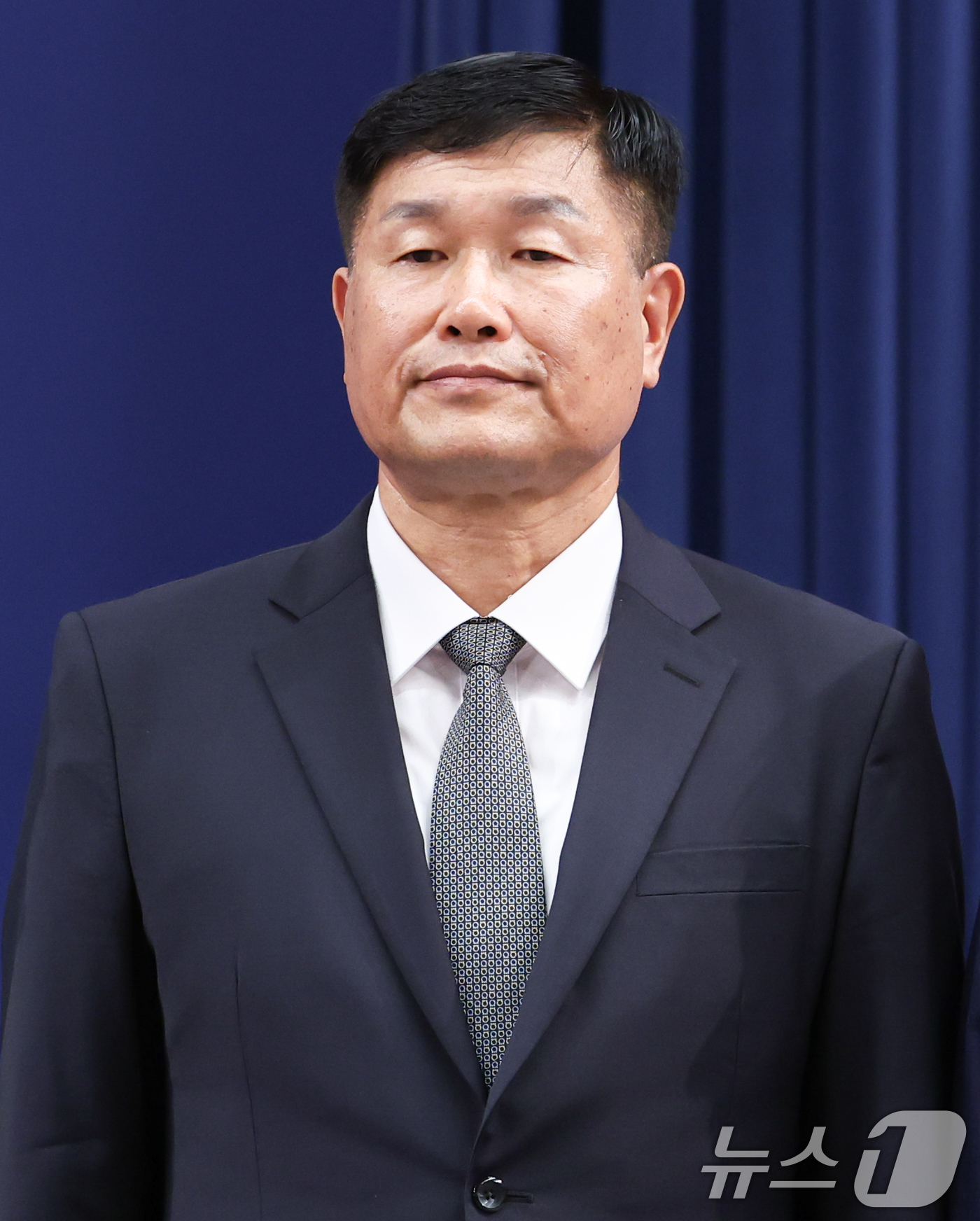 (서울=뉴스1) 허경 기자 = 이재명 대통령은 21일 국가안보실 제1차장에 강건작 미래국방전략위원회 위원을 임명했다. 사진은 이날 인선 발표 브리핑에서 참석한 강건작 국가안보실 제 …