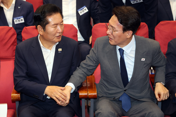 손잡은 김민석·정청래