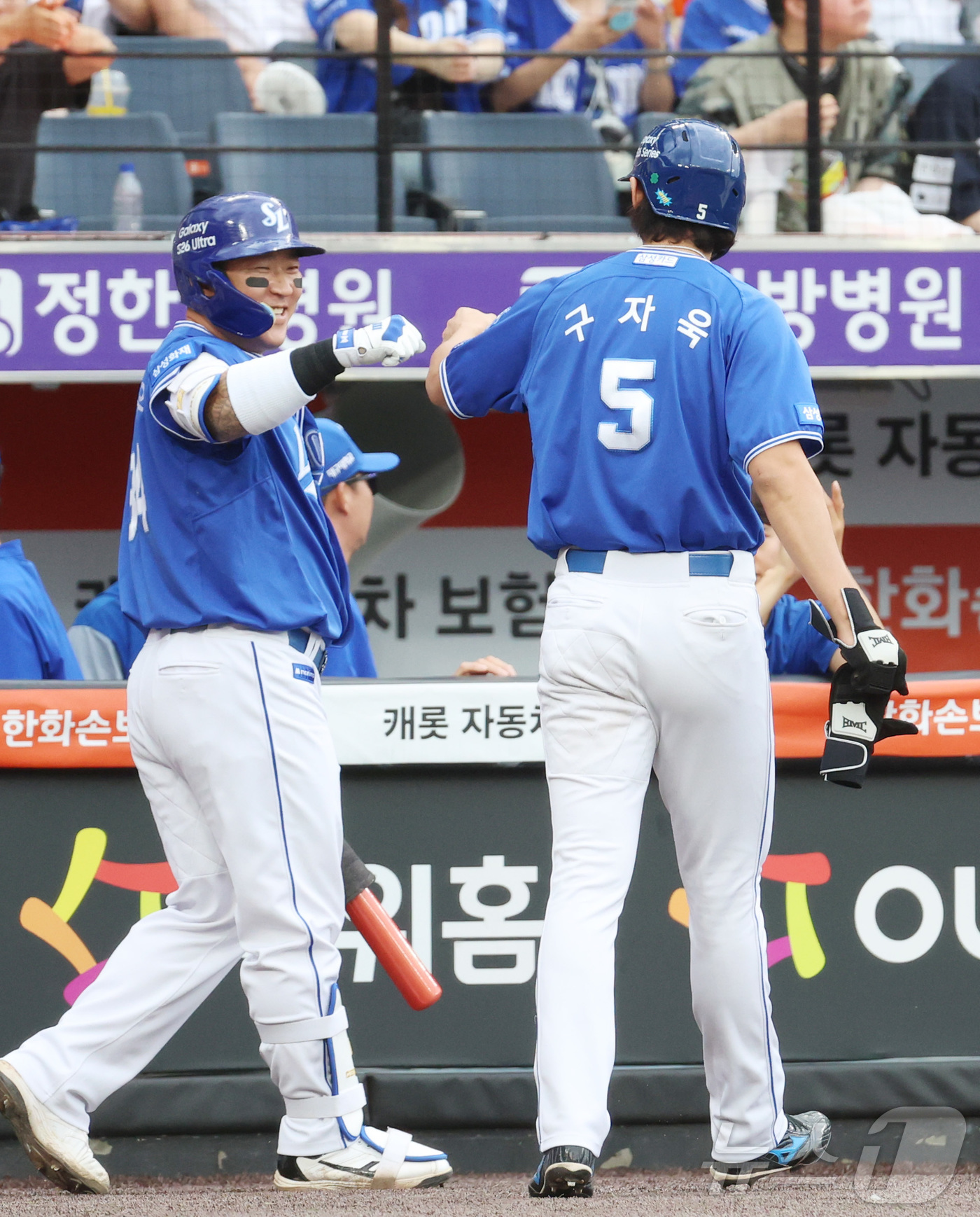 (대전=뉴스1) 김기남 기자 = 21일 대전 한화생명볼파크에서 열린 2026 신한 SOL KBO리그 삼성 라이온즈와 한화 이글스의 경기에서 삼성 구자욱이 3회초 2사 1,3루에서 …