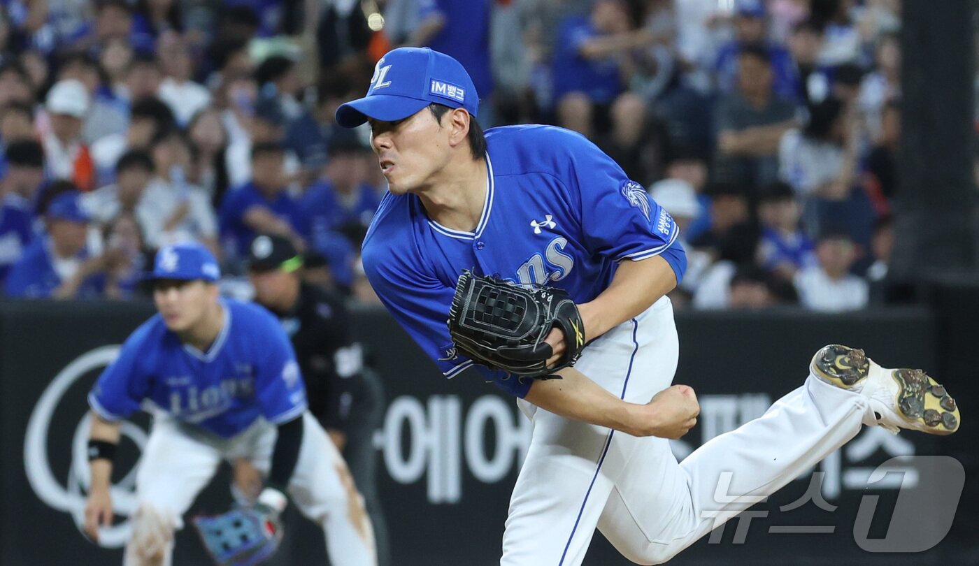 본문 이미지 - 삼성 라이온즈 마무리 투수 김재윤. 2026.6.21 ⓒ 뉴스1 김기남 기자