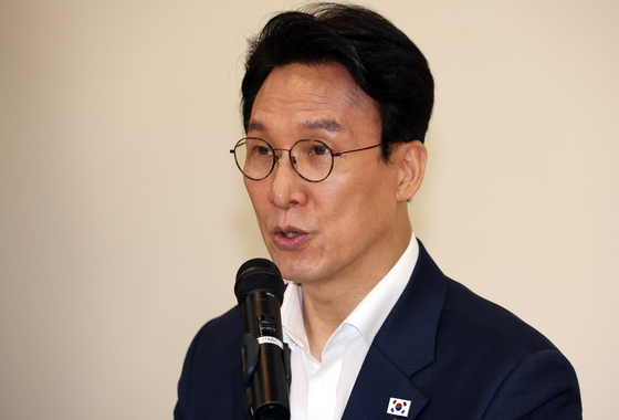 기자간담회 발언하는 김민석 총리