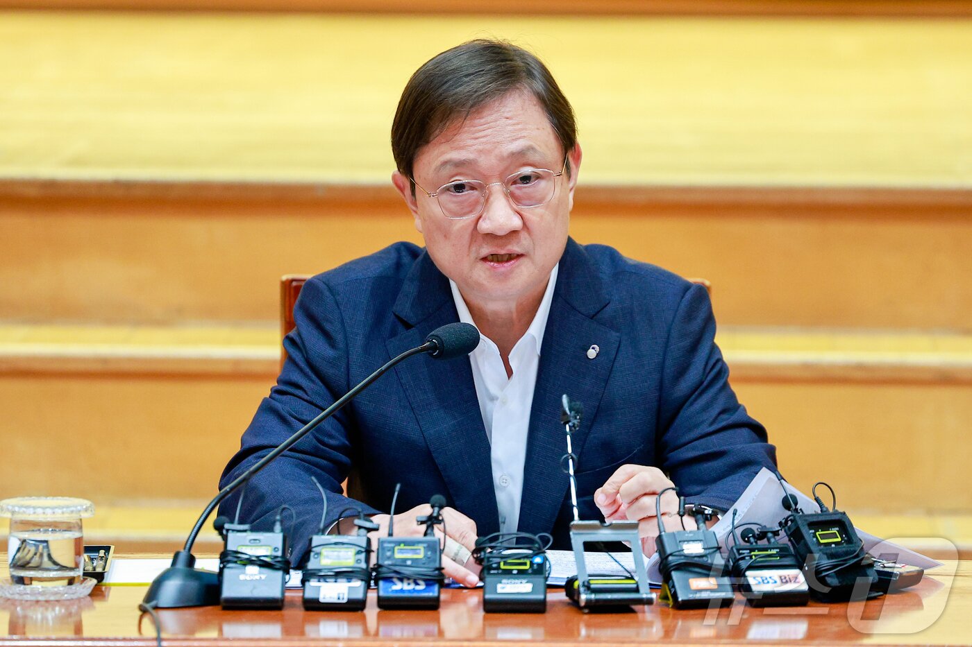 본문 이미지 - 이찬진 금융감독원장이 22일 서울 여의도 금감원에서 열린 기자간담회에 참석해 모두 발언을 하고 있다. 2026.6.22 ⓒ 뉴스1 안은나 기자