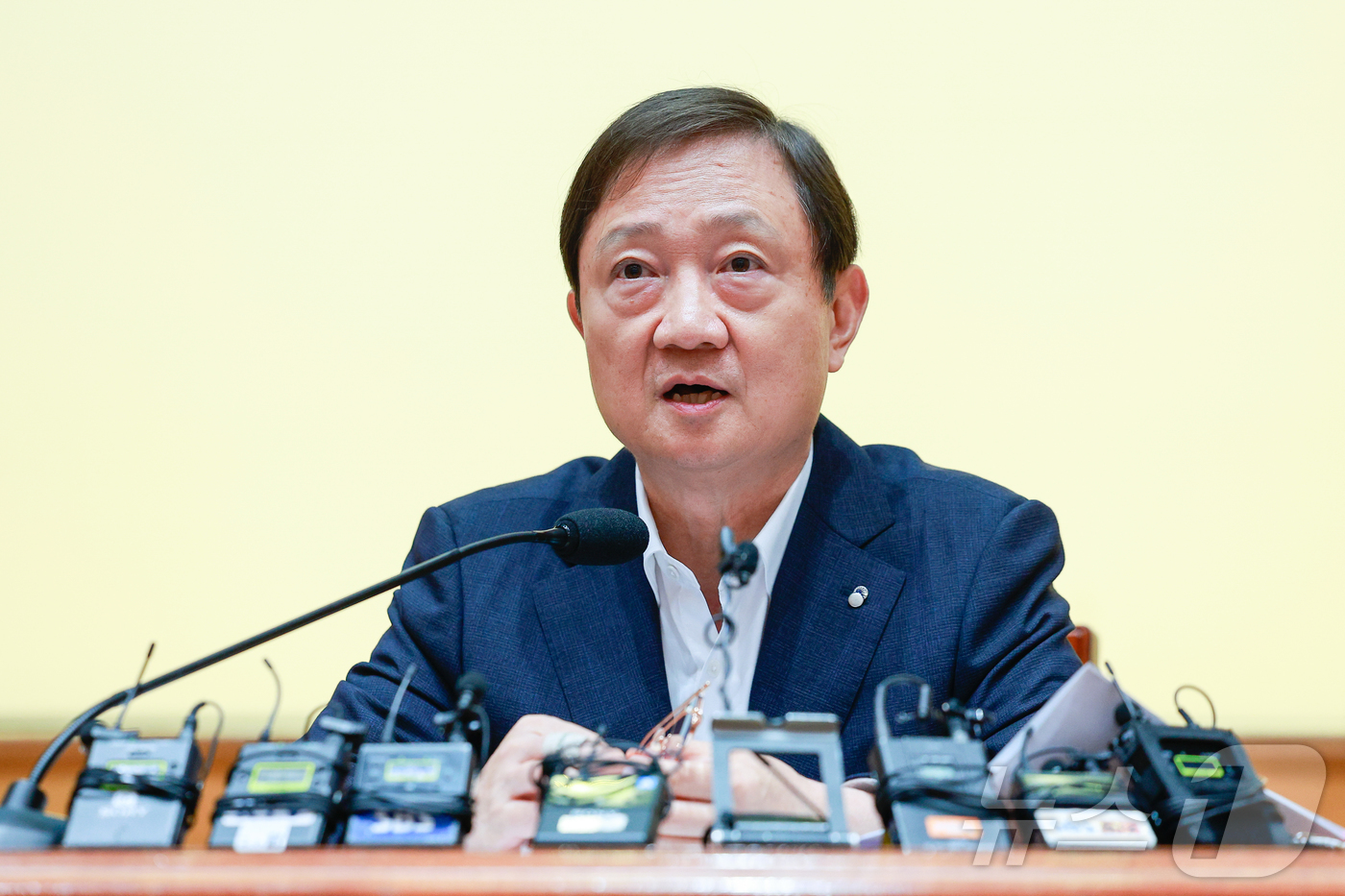 (서울=뉴스1) 안은나 기자 = 이찬진 금융감독원장이 22일 서울 여의도 금감원에서 열린 기자간담회에 참석해 모두 발언을 하고 있다. 2026.6.22/뉴스1