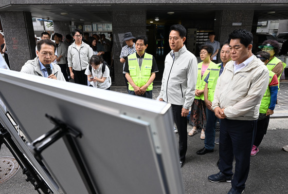 오세훈 시장, 관악구 상습침수지역 현장 방문