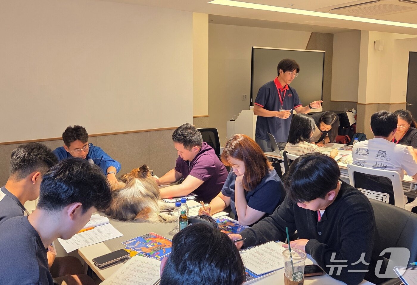 본문 이미지 - 침치료인증수의사 11기 마지막 교육 4단계 과정이 21일 서울 강남구 VIP동물한방재활의학센터 by Dr. 신사경에서 열렸다(동물병원 제공). ⓒ 뉴스1
