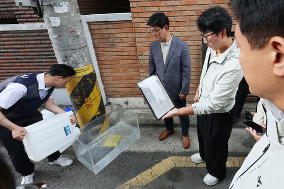 수위관측시설 점검하는 오세훈 시장